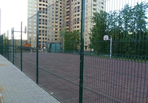 3Д забор для футбольной площадки в Тюмени